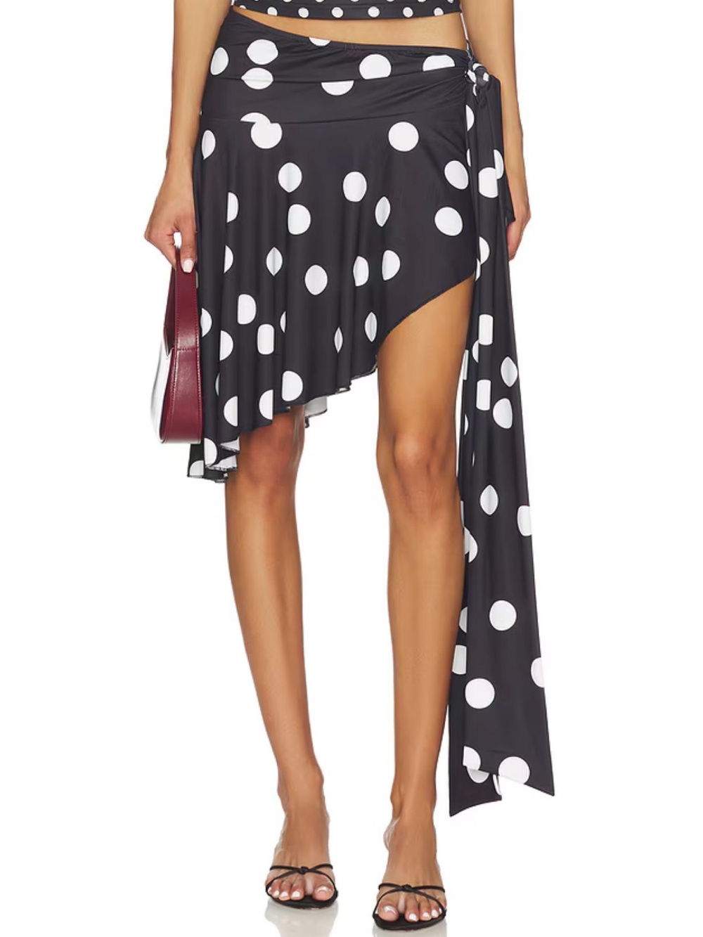 Lioness Safari Midi Skirt in Noir Polka NWT Size Medium